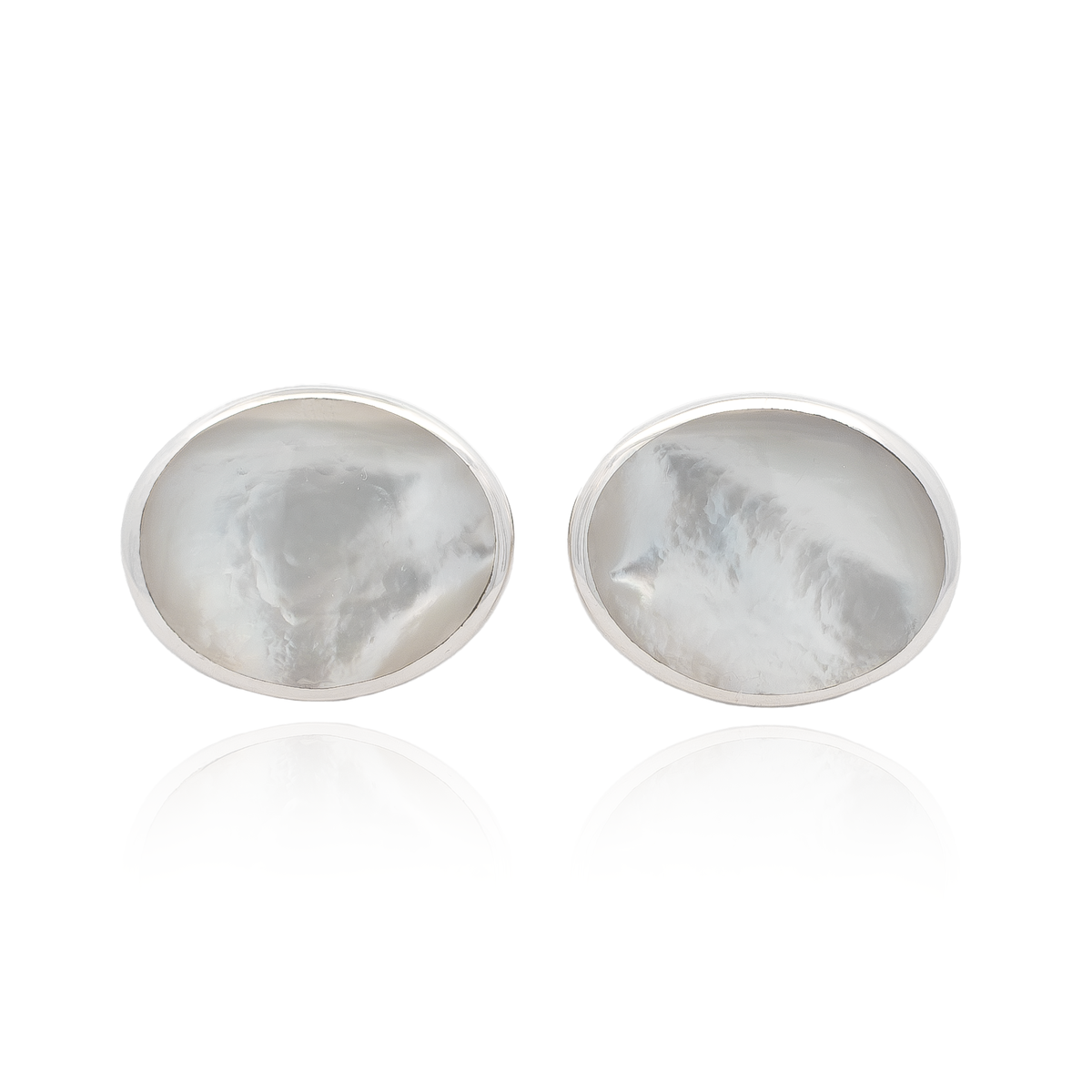 Silver Mother Of Pearl Cufflinks