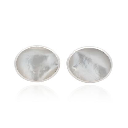 Silver Mother Of Pearl Cufflinks
