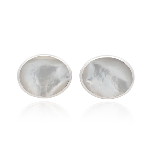 Silver Mother Of Pearl Cufflinks