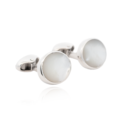 Silver Mother Of Pearl Cufflinks