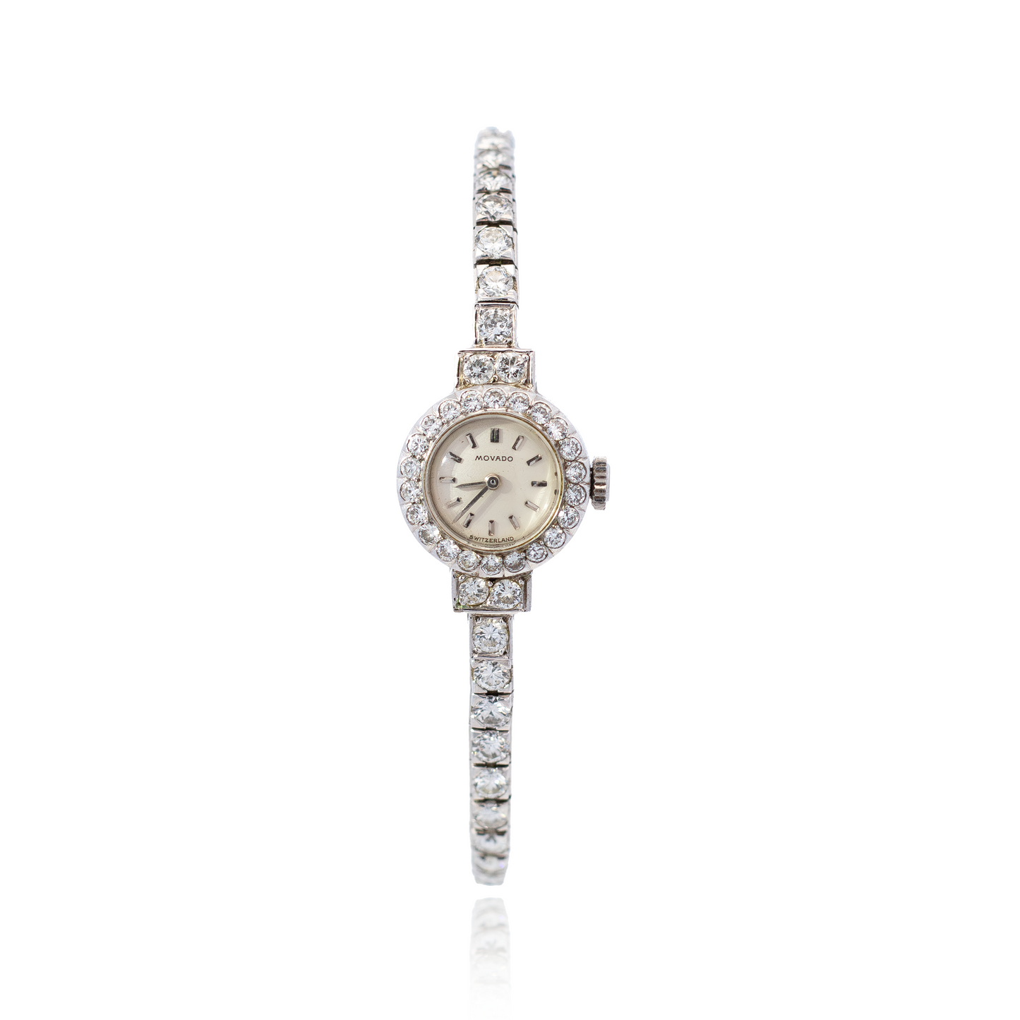 Diamond cocktail watch by Movado