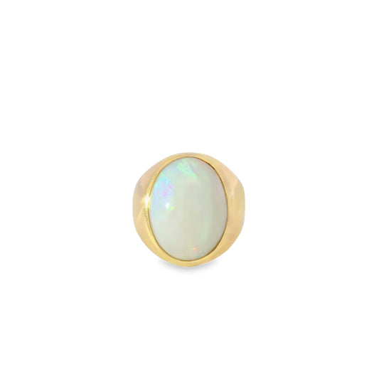 10ct Cabochon Opal Signet Ring