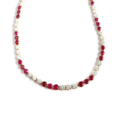 Tiffany and Co Ruby And Diamond Necklace