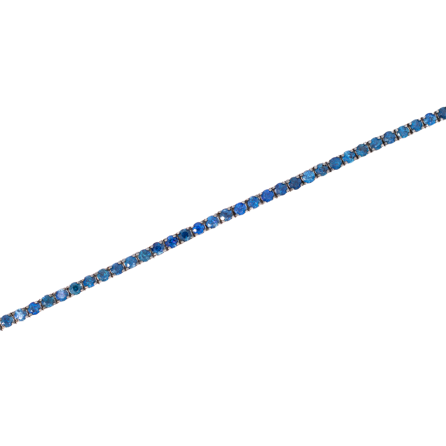 7.04ct Round Sapphire Riviere Necklace