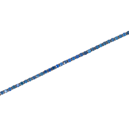 7.04ct Round Sapphire Riviere Necklace