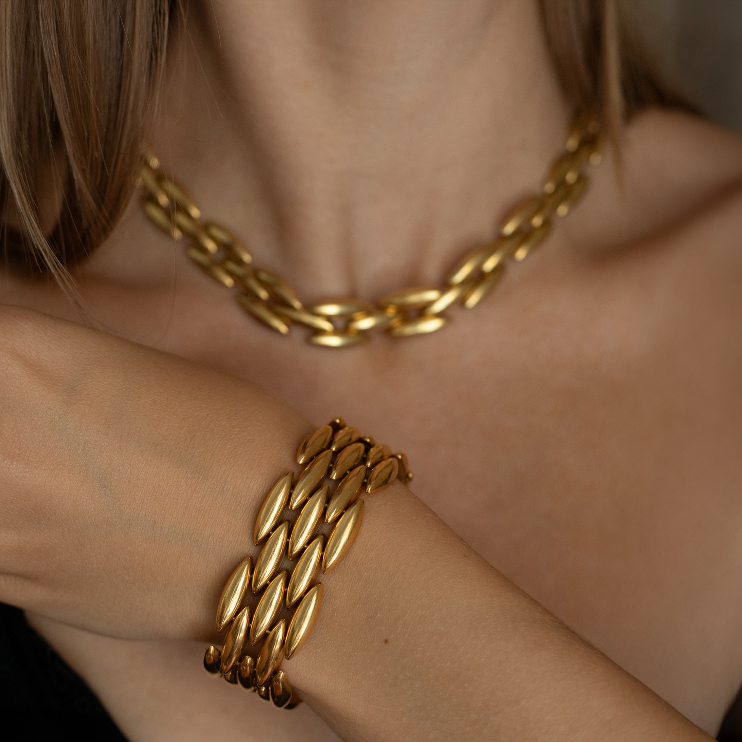 Cartier Vintage Yellow Gold Bricklink Bracelet