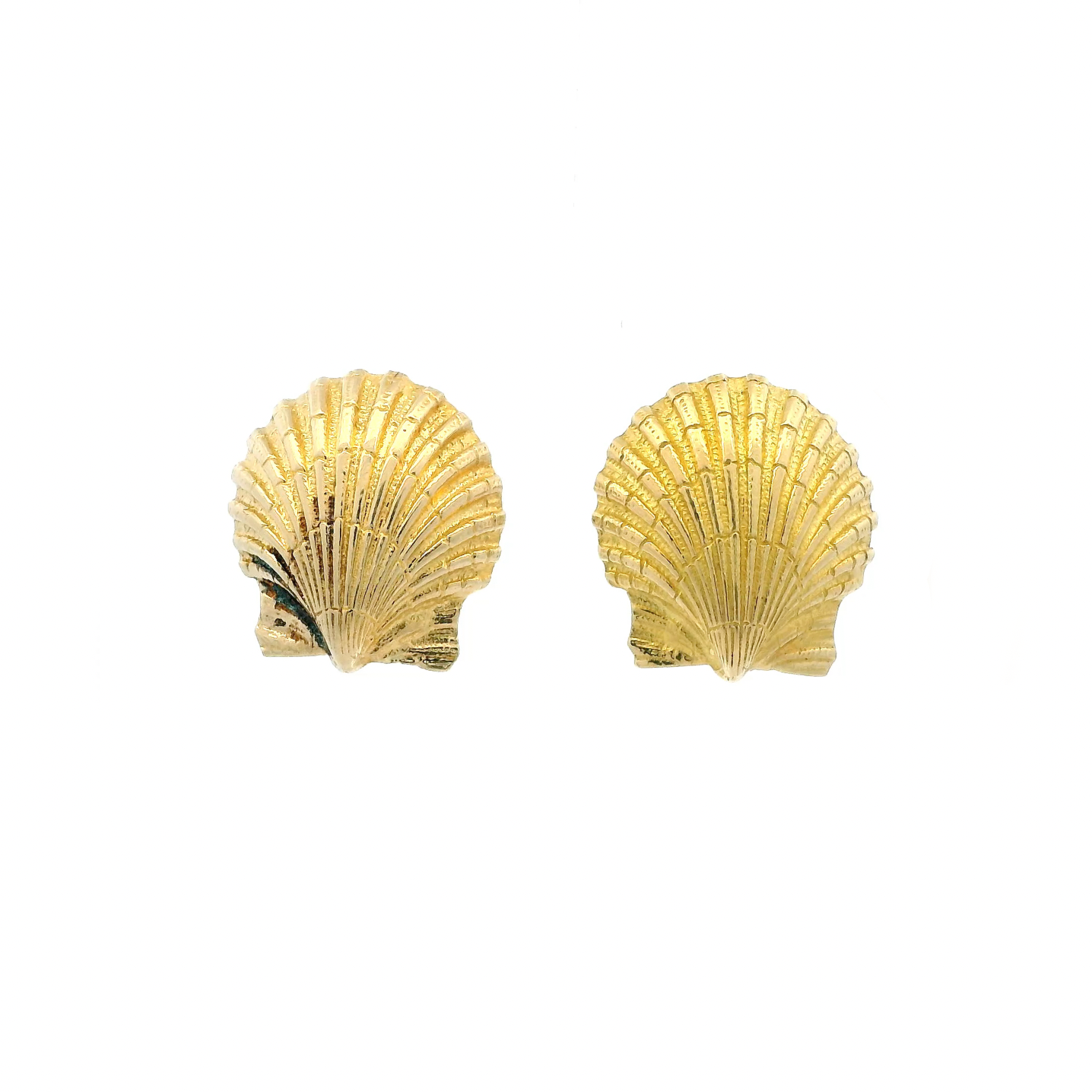 Tiffany & Co Yellow Gold Shell Earrings