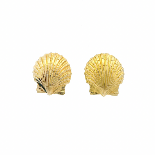 Tiffany & Co Yellow Gold Shell Earrings