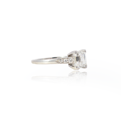 1.92ct Square Step Cut Diamond Solitaire Ring
