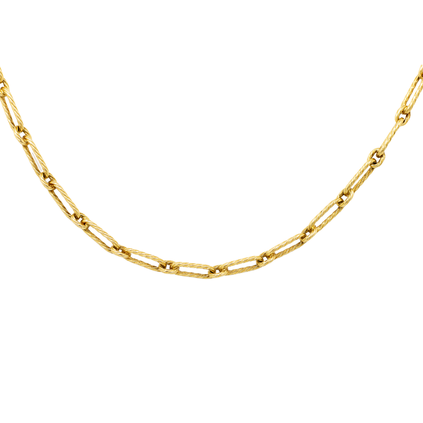 Yellow Gold Paperlink Chain Necklace