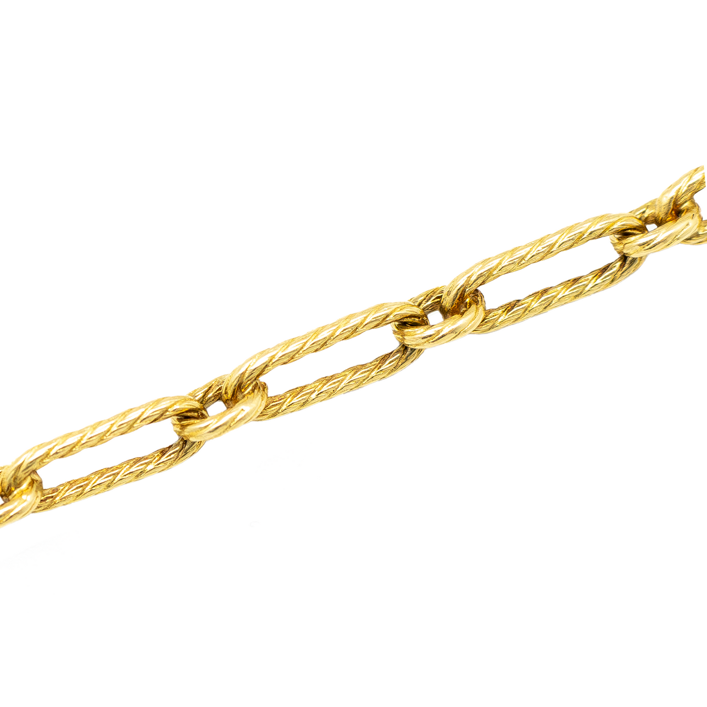 Yellow Gold Paperlink Chain Necklace