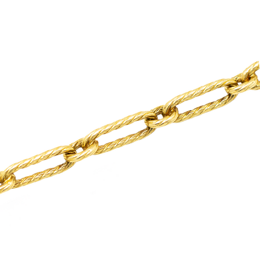 Yellow Gold Paperlink Chain Necklace