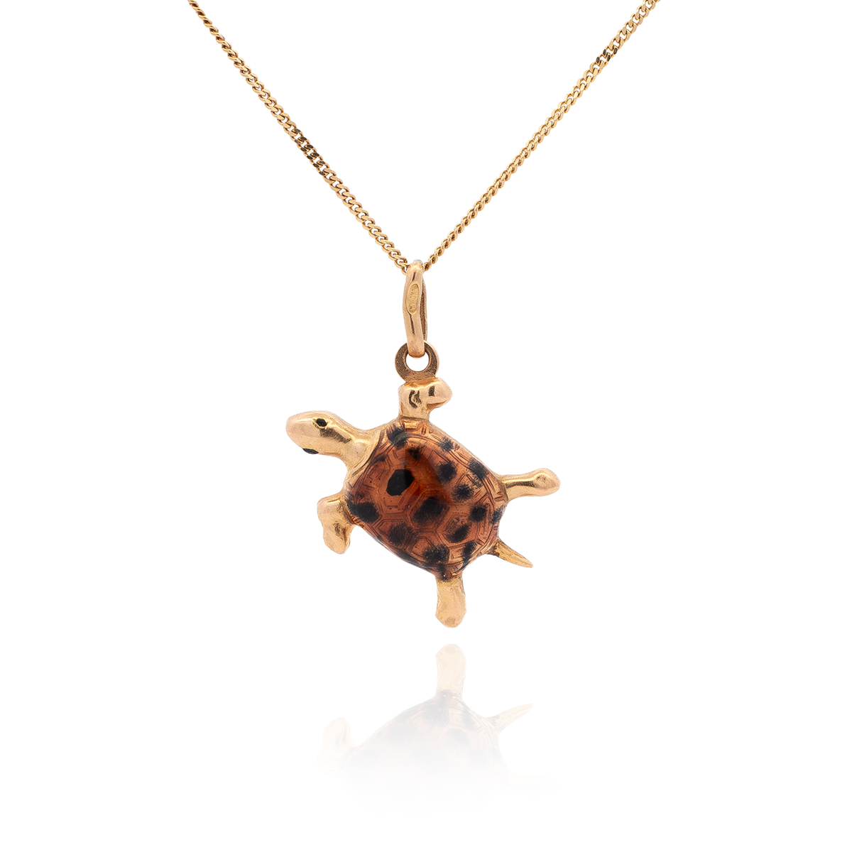 Turtle charm | Tortoise shell enamel