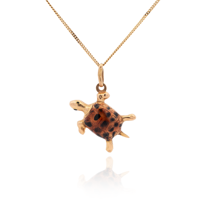 Turtle charm | Tortoise shell enamel