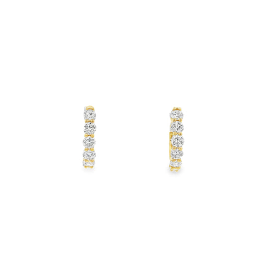 0.66ct Round Diamond Small Hoops
