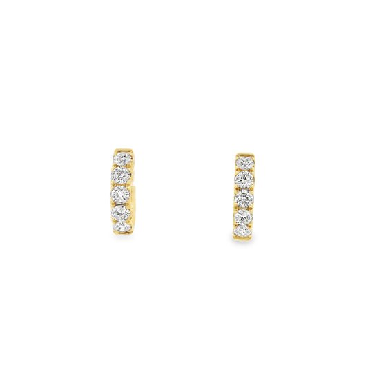 0.57ct Round Diamond Small Hoops
