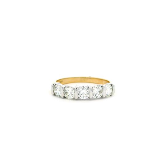 1.22ct Round Diamond Five Stone Ring