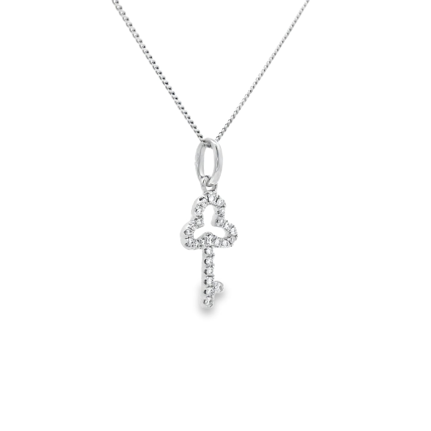 Diamond Set Key Pendant