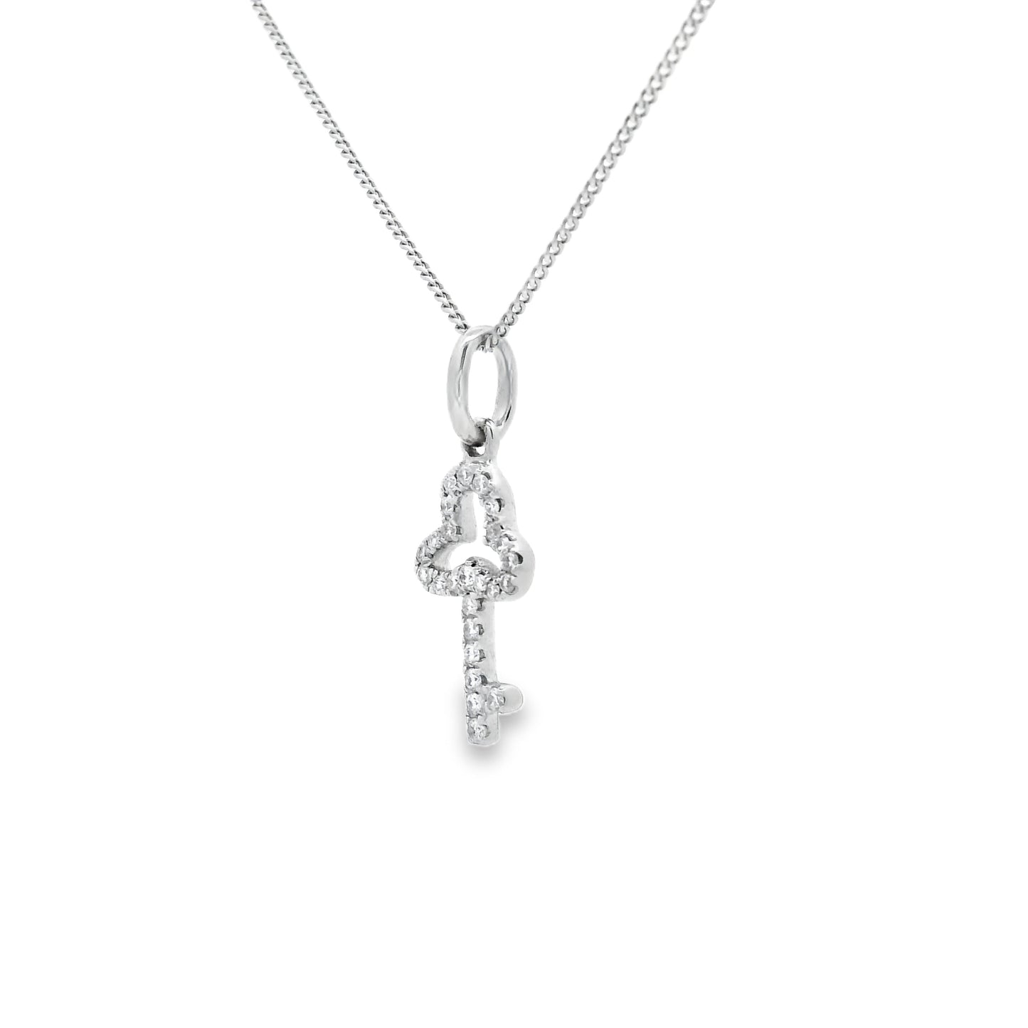 Diamond Set Key Pendant