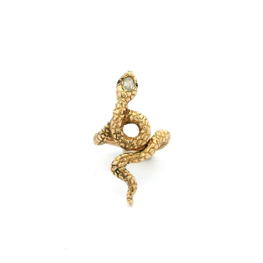 Yellow Gold Snake Ring