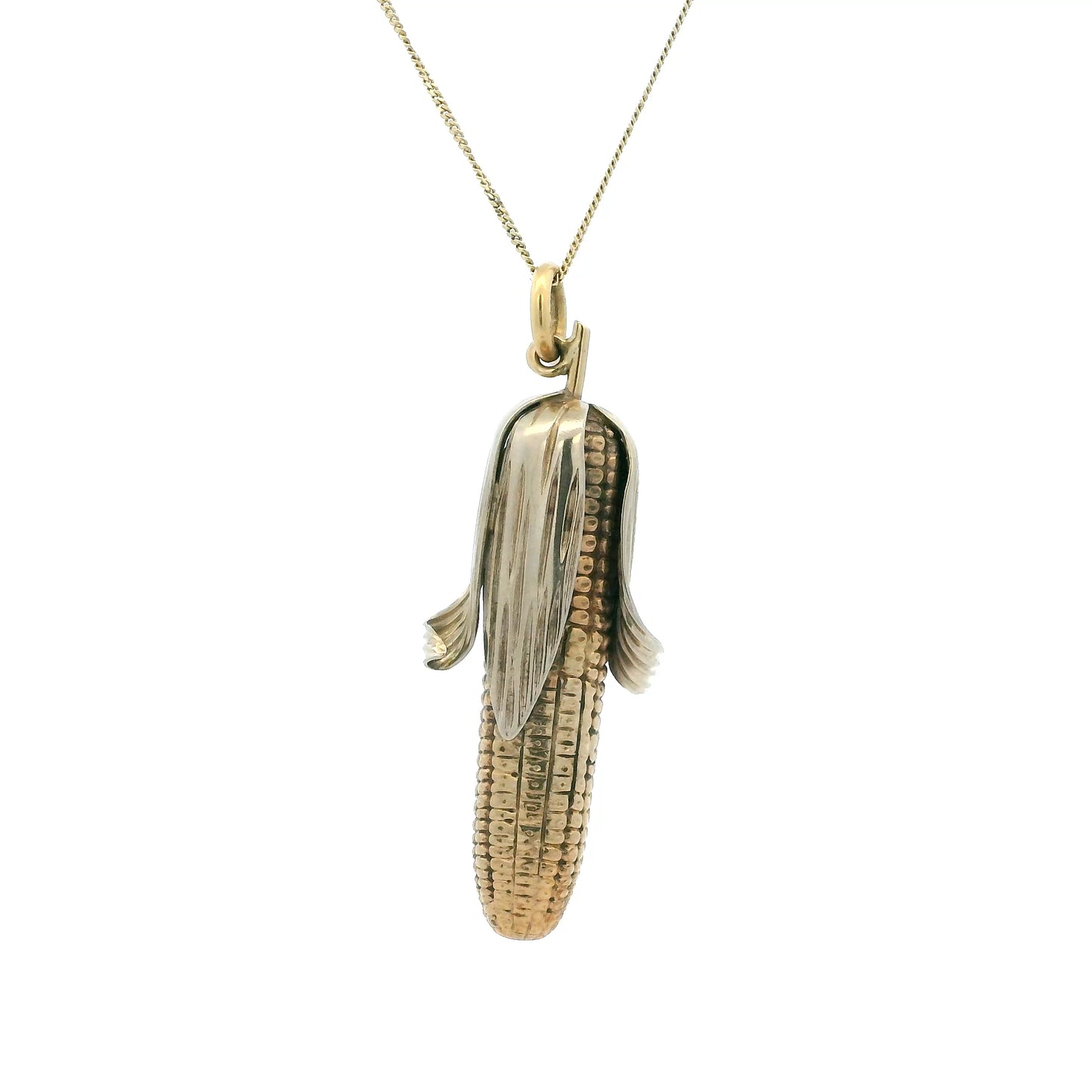 Yellow Gold Ear Of Corn Pendant