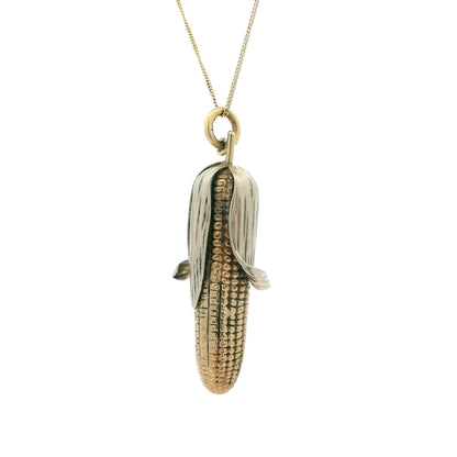 Yellow Gold Ear Of Corn Pendant