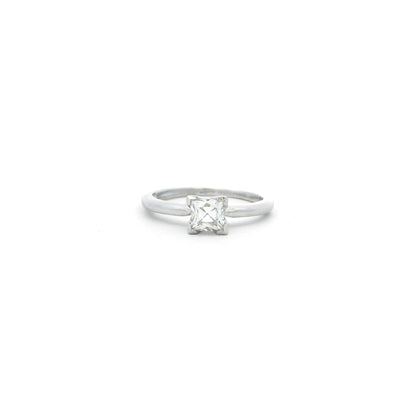 GIA Certified 0.65ct French Cut Diamond Solitaire Ring