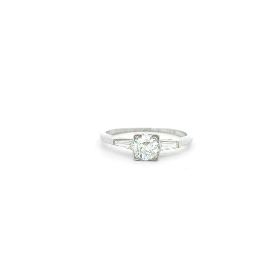 Certified 0.57ct Old Cut Diamond Solitaire Ring