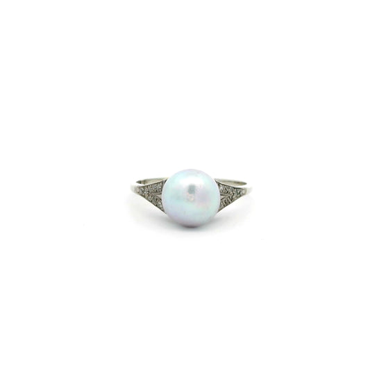 Pearl Solitaire Ring