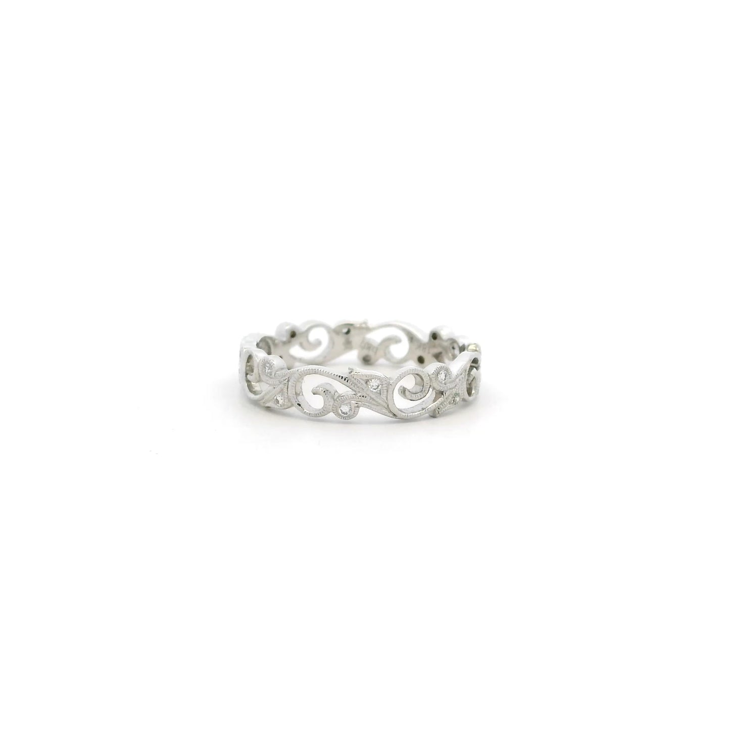 Diamond Set Floral Eternity Ring