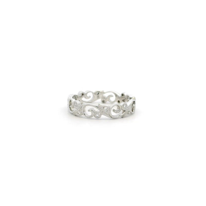 Diamond Set Floral Eternity Ring