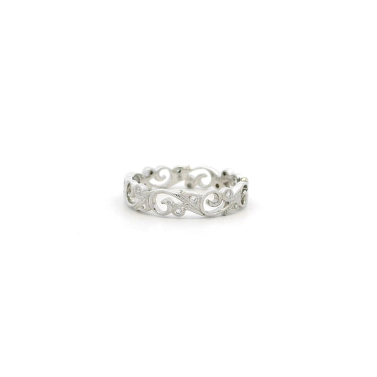 Diamond Set Floral Eternity Ring