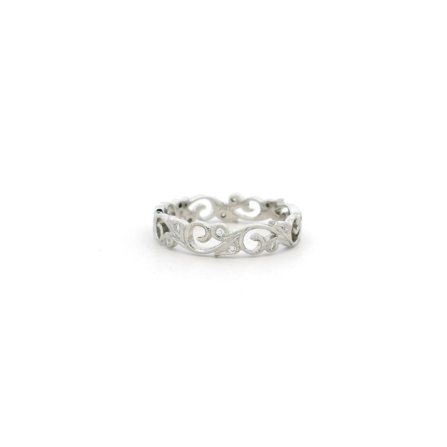 Diamond Set Floral Eternity Ring