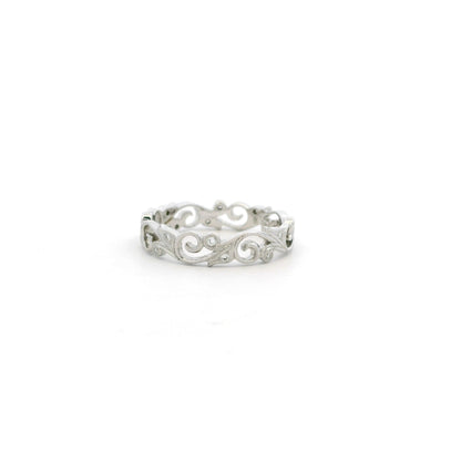 Diamond Set Floral Eternity Ring
