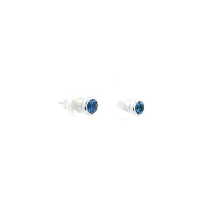 0.40ct Round Sapphire Solitaire Stud Earrings