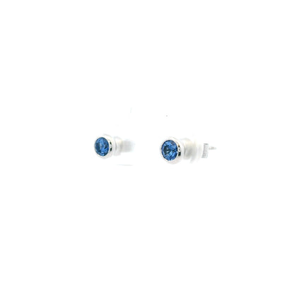 0.40ct Round Sapphire Solitaire Stud Earrings