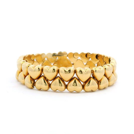 Cartier Yellow Gold Double Coeur Heart Bracelet 