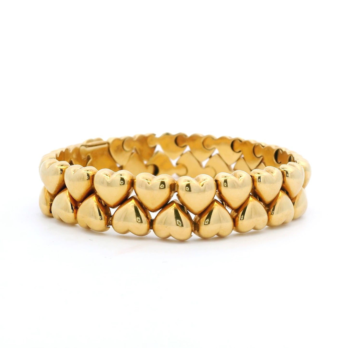 Cartier Yellow Gold Double Coeur Heart Bracelet 
