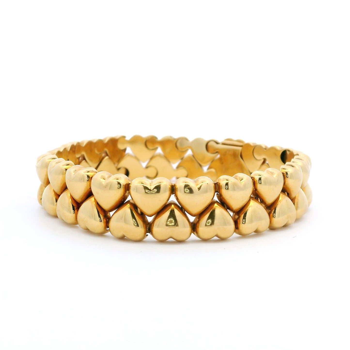 Cartier Yellow Gold Double Coeur Heart Bracelet 