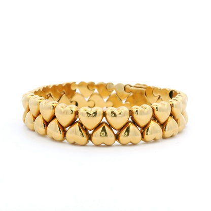 Cartier Yellow Gold Double Coeur Heart Bracelet 