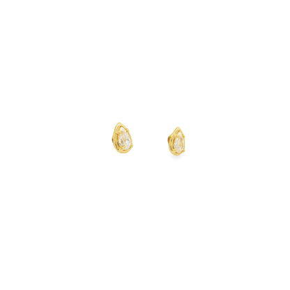 0.31ct Pear Cut Diamond Solitaire Stud Earrings
