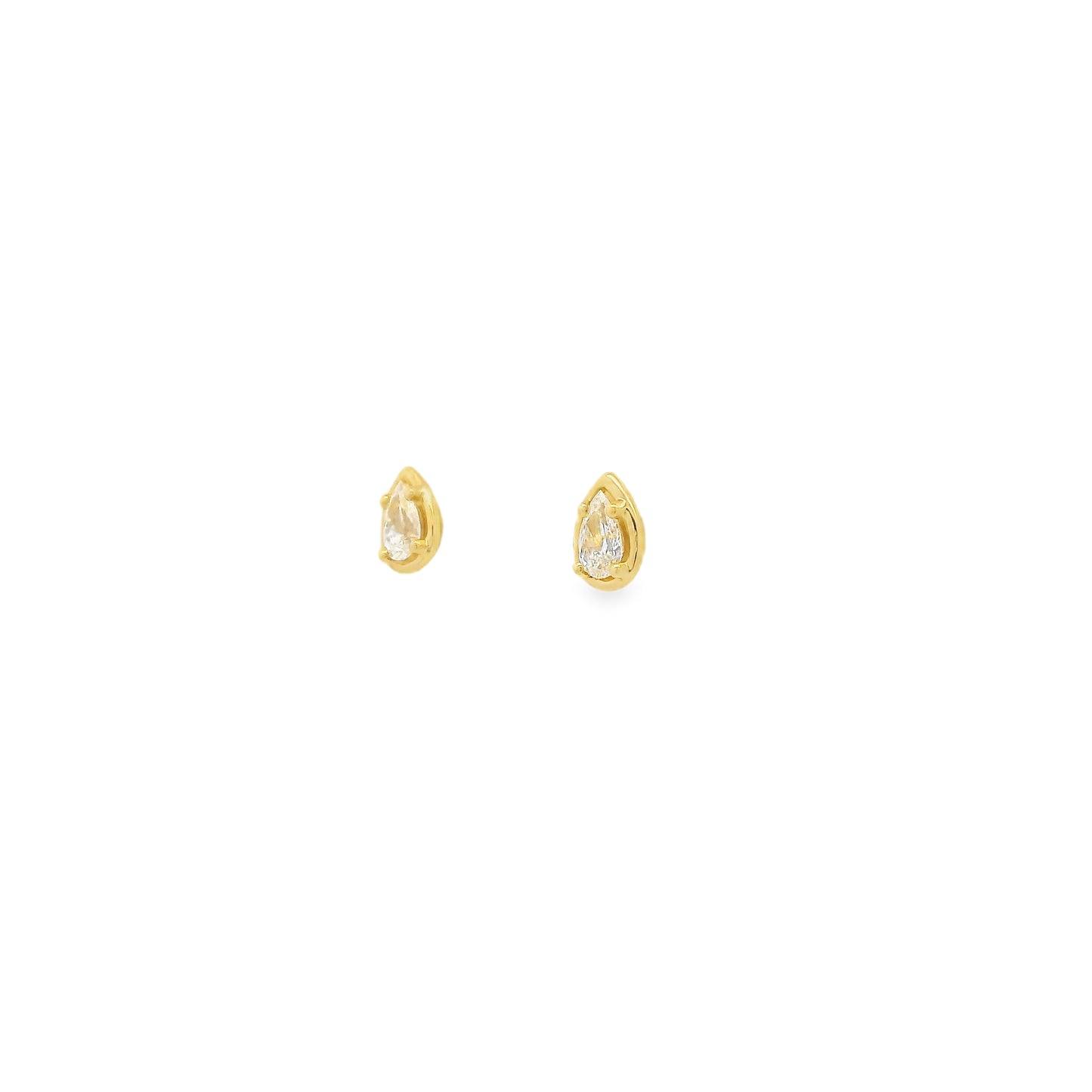 0.31ct Pear Cut Diamond Solitaire Stud Earrings