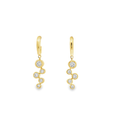 0.38ct Round Diamond Bubbles Drop Earrings