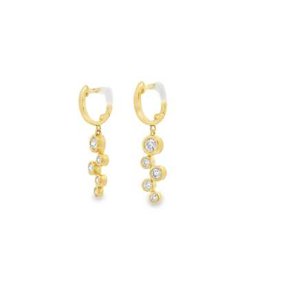 0.38ct Round Diamond Bubbles Drop Earrings
