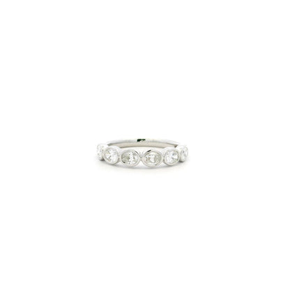 0.86ct Oval Cut Diamond Half Eternity Ring
