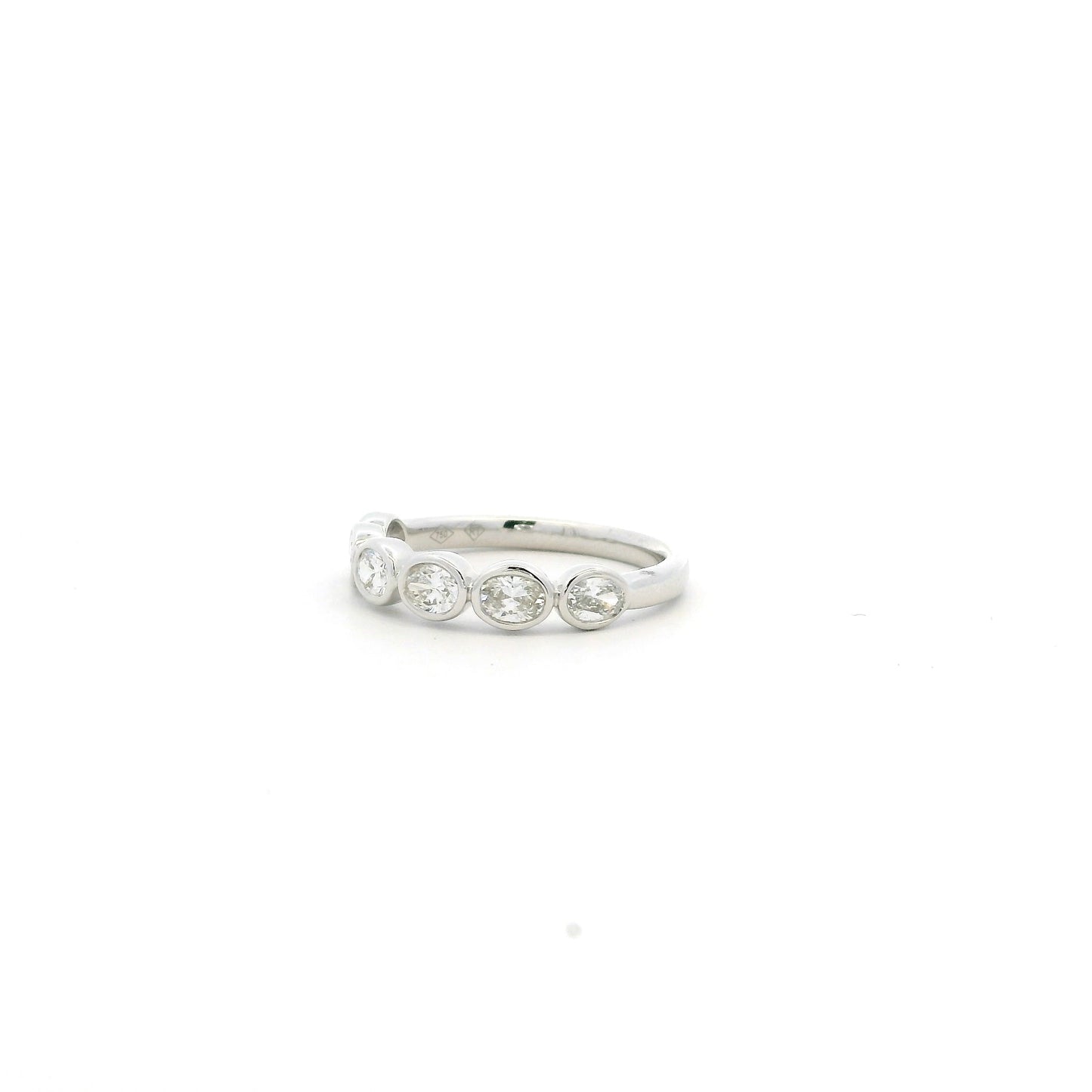 0.86ct Oval Cut Diamond Half Eternity Ring