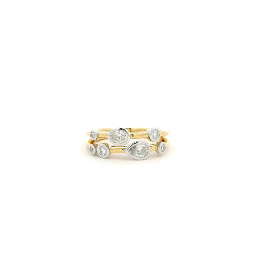 0.56ct Mixed Cut Diamond Bubble Ring