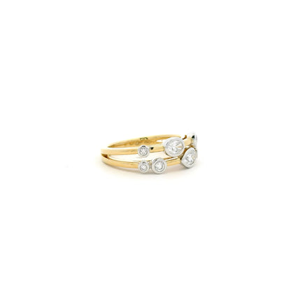 0.56ct Mixed Cut Diamond Bubble Ring