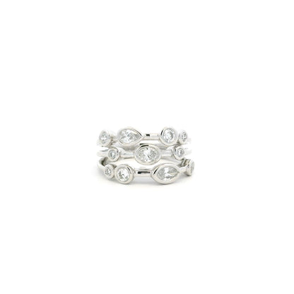 1.02ct Mixed Cut Diamond Bubble Ring
