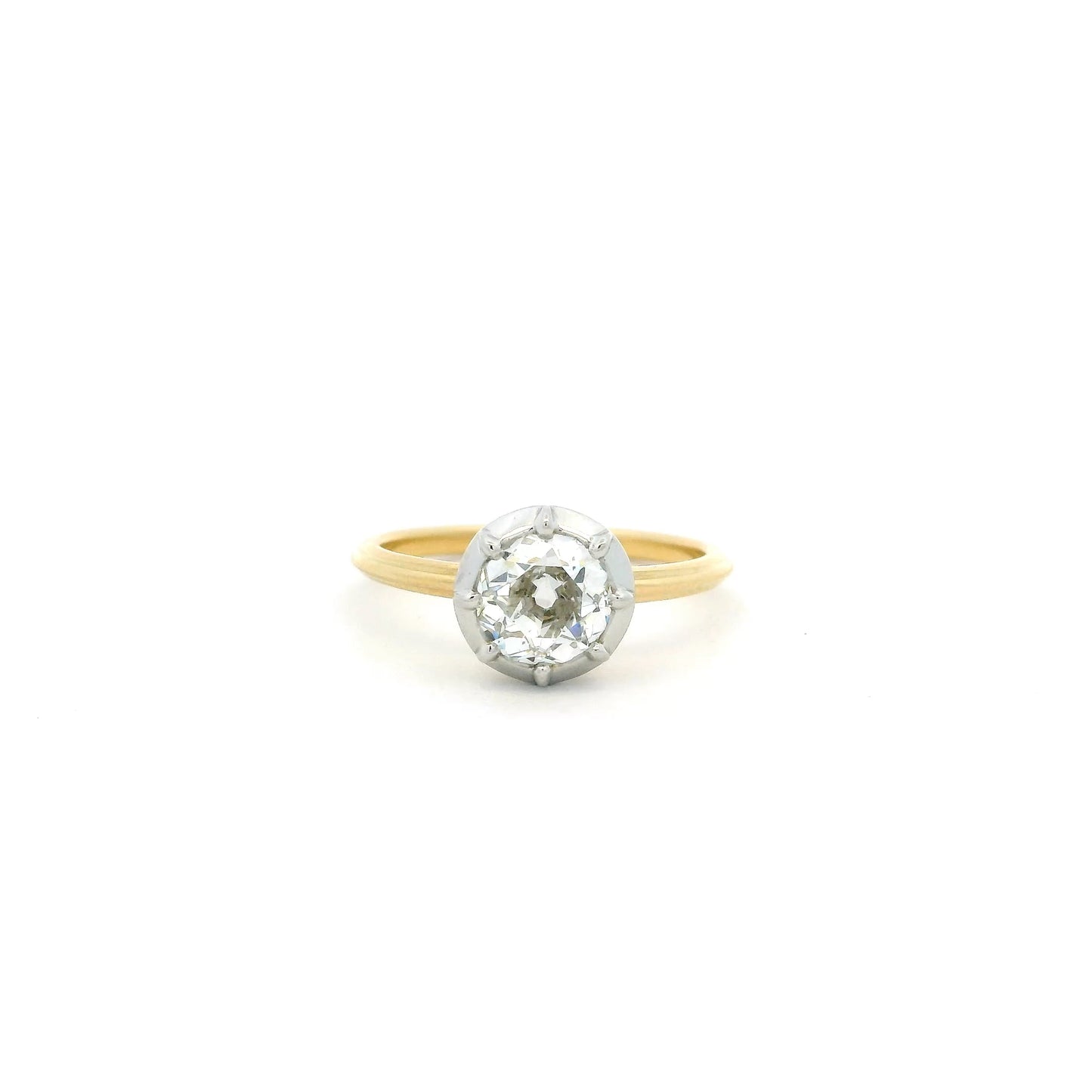1.09ct Old Cut Diamond Georgian Style Solitaire Ring